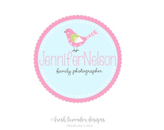 Bird Logo, Custom Logo, Logo Design, Premade Logo, Chickadee Logo, Children's Logo, Whimsical Logo, Affordable Logo, Photography Logo