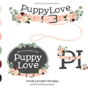Custom Pet Business Logo Branding Kit: Boho Vintage Design