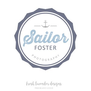 Nautical Logo, Logo with Anchor, Premade Logo, Premade Logo Design, Custom Logo Desiger, Affordable Logo, Wedding Logo, Branding