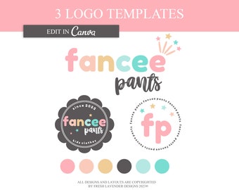 Retro Star Logo Canva Template: Editable Logo Design