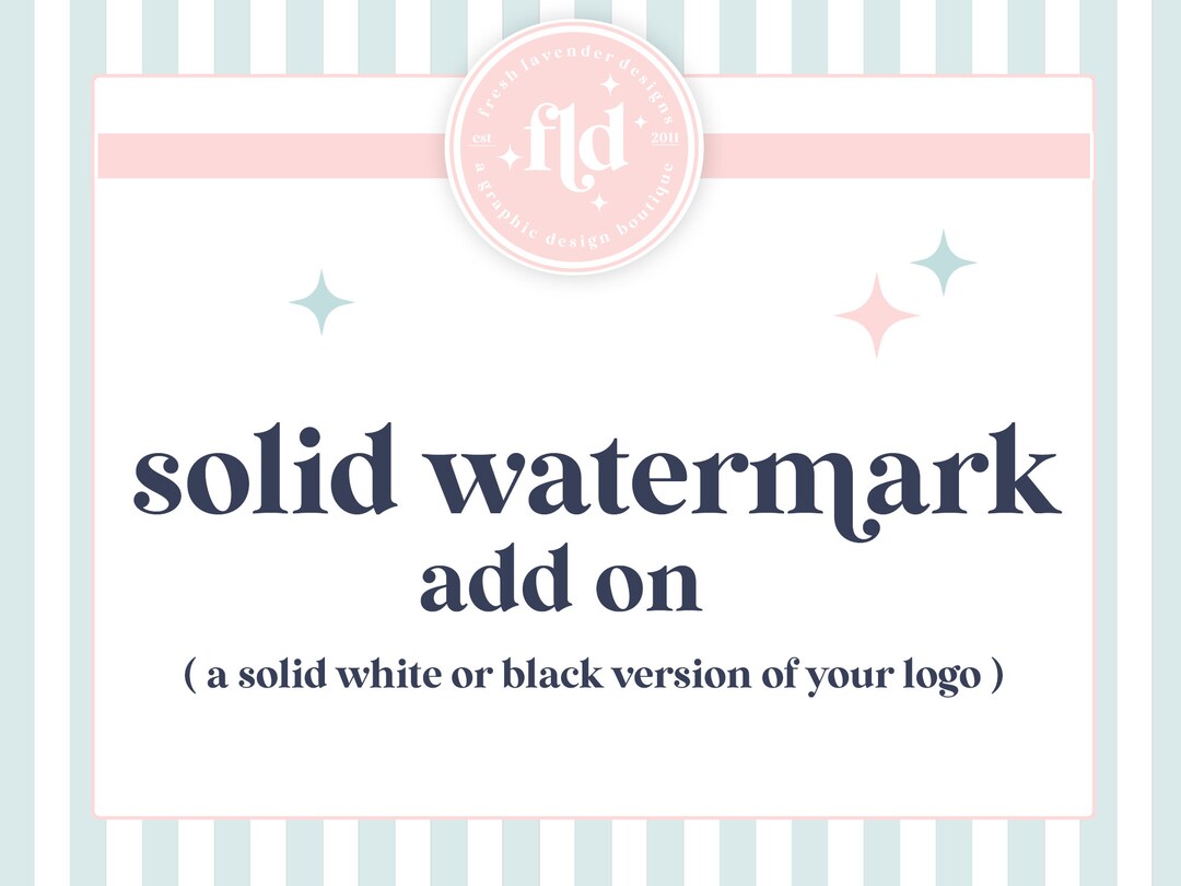 Add on an Additional Solid Watermark - Etsy