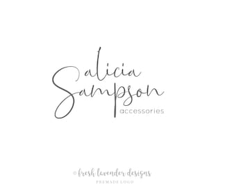 Calligraphy Logo, Premade Logo, Logo Design, Premade Logo, Photography Logo, Script Logo, Classic Logo, Name Only Logo, Text Only Logo