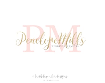 Monogram Logo, Custom Logo, Premade Logo, Logo Design, Wedding Logo, Glitter Logo, Photography Logo, Initial Logo, Watermark, Affordable