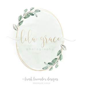 Eucalyptus Logo, Custom Logo, Premade Logo, Logo Design; photography Logo, Leaf Logo, Logo with Leaves, Branding, Custom Branding, Watermark