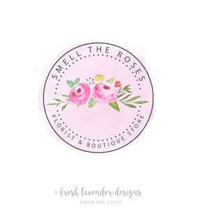 Floral Logo, Custom Logo, Logo Designer, Premade Logo, Florist Logo, Watercolor Floral Logo, Photography Logo, Branding, Affordable Logo