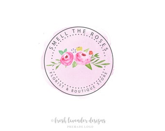 Floral Logo, Custom Logo, Logo Designer, Premade Logo, Florist Logo, Watercolor Floral Logo, Photography Logo, Branding, Affordable Logo