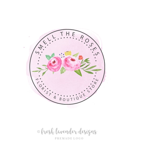 Floral Logo, Custom Logo, Logo Designer, Premade Logo, Florist Logo, Watercolor Floral Logo, Photography Logo, Branding, Affordable Logo