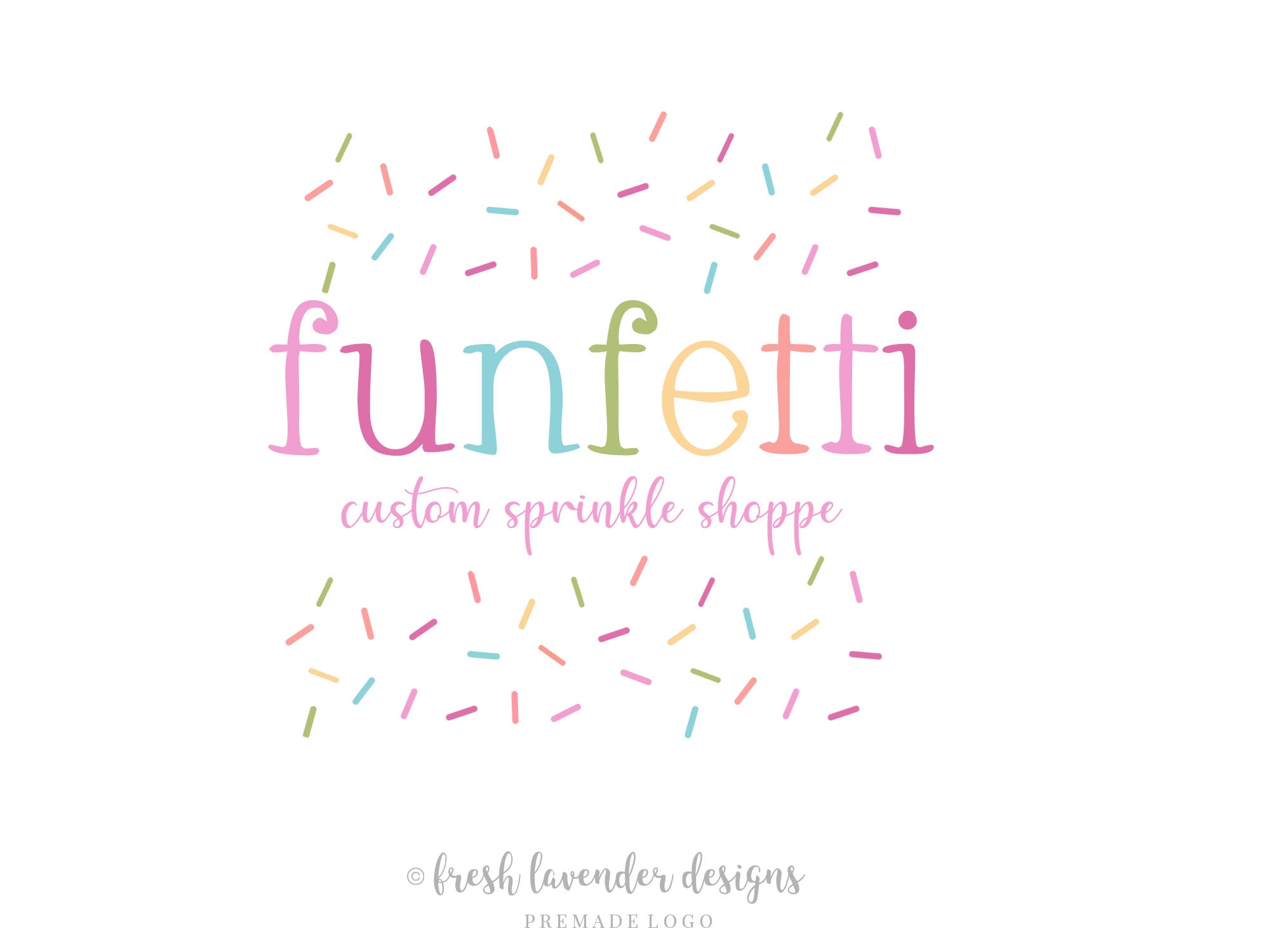 Sprinkles Logo Bakery Logo Confetti Logo Custom Logo Etsy UK