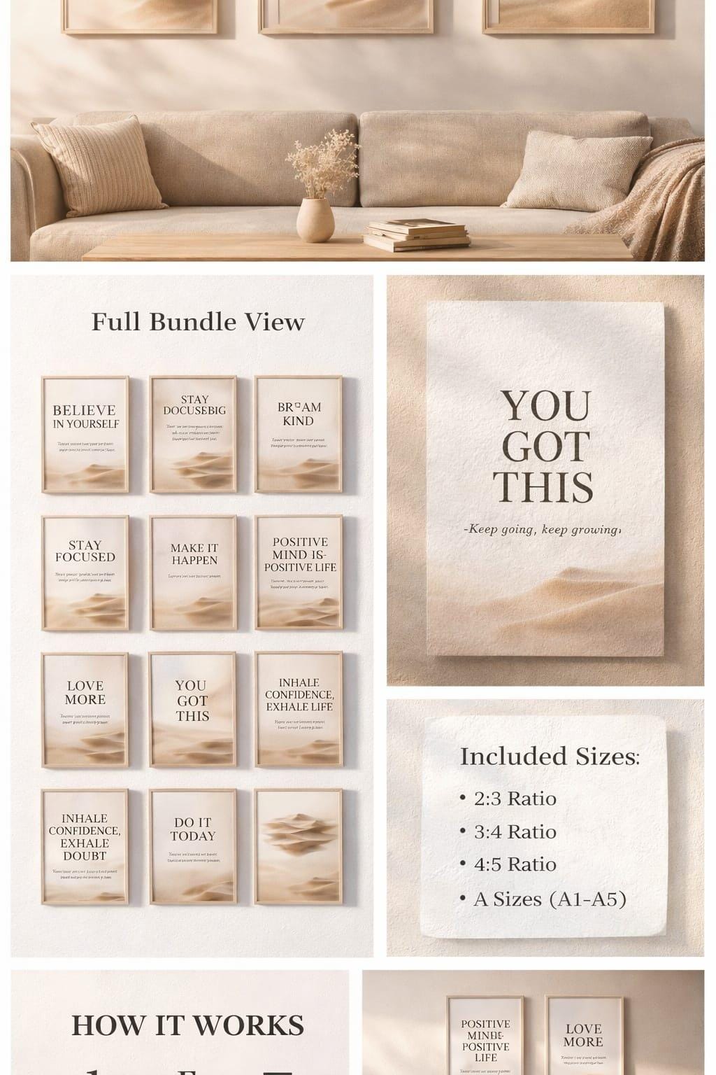 Printable Wall Art Bundle 10 Prints, Minimal Gallery Wall Decor Set - Etsy
