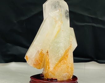 Pre-sale）Clear Quartz Crystal Point, Natural Obelisk, Meditation Decor 30.03LB