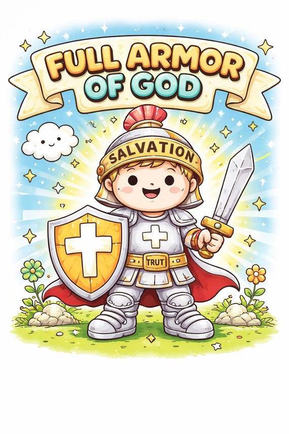 Armor of God VBS Curriculum | 4-Day Vacation Bible School Kit | Lessons, Coloring Pages & Slides