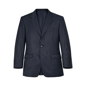 Canali Men’s Single-Breasted Wool Blazer IT 54 (L) Dark Grey Made in Italy
