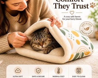 Dog Sleeping Bag Pet Bed Cozy Cat Sleep Sack Warm Pet Sleeping Bags for Small Dogs & Cats Sherpa Bed