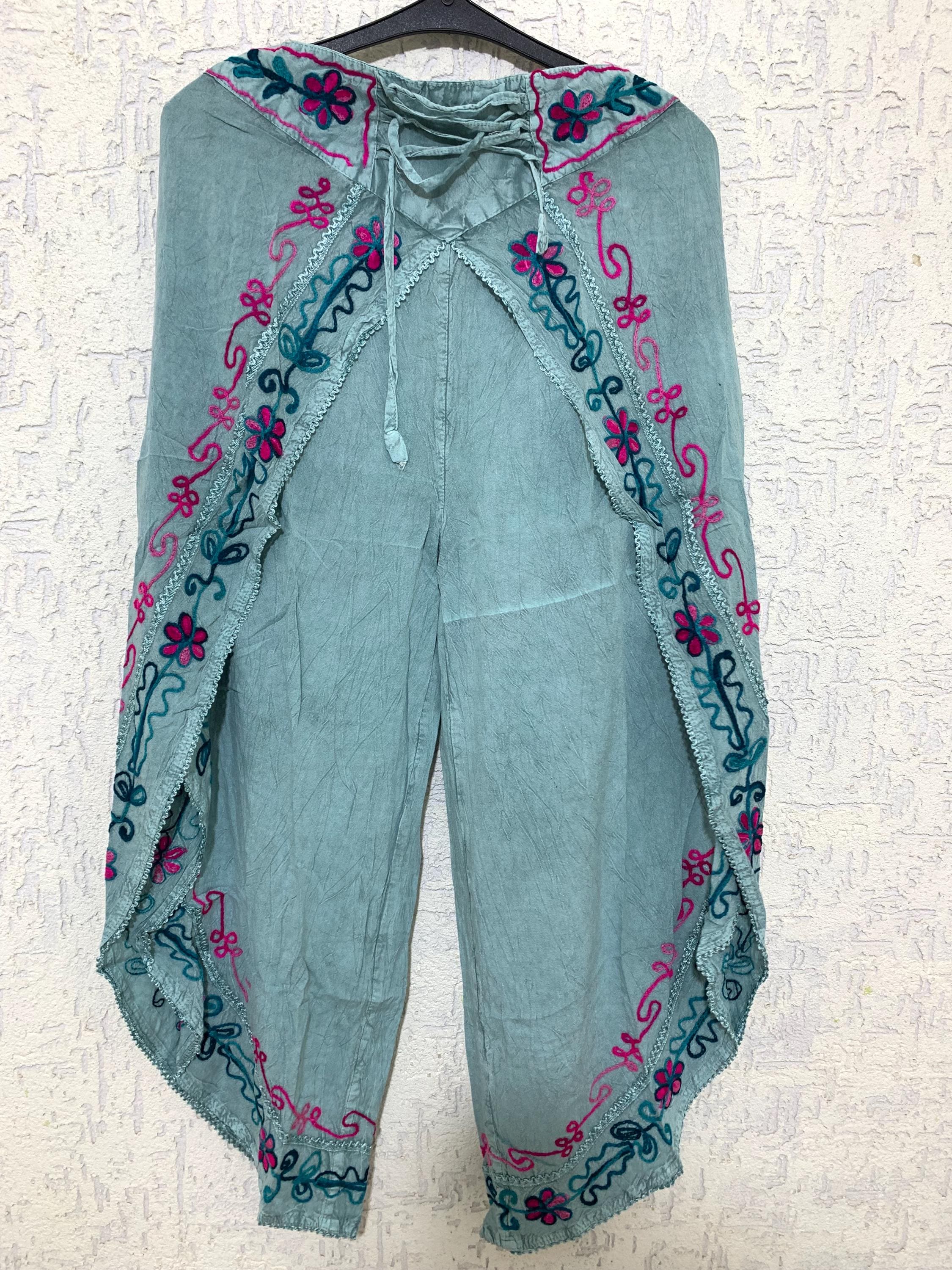 Pantalon palazzo plssé - Femme | MANGO France métropoltane