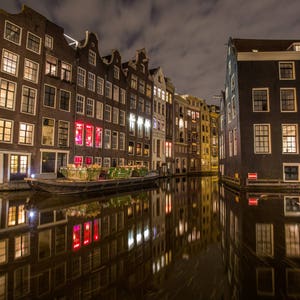 Amsterdam Red Light District at Night - Amsterdam Canals - Netherlands Photography