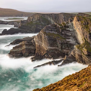Kerry Cliffs - Rustic Irish Country - Irish Coastline - Ocean - Sea - County Kerry - Ireland Photography