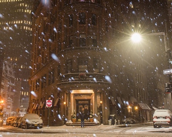 Snowfall in Lower Manhattan - FiDi in the Winter - New York Snow - New York City Photography