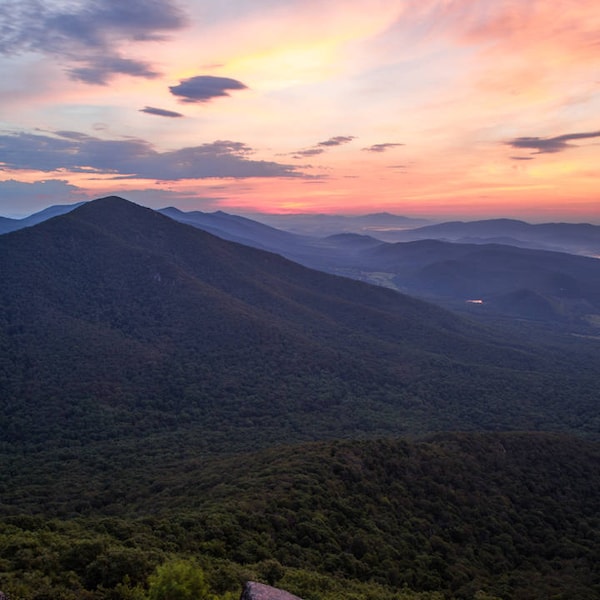 Sharp Top Mountain - Appalachian Trail - Peaks of Otter - Blue Ridge Mountains at Sunrise - Virginia Photography
