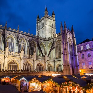 Bath England Christmas Market during Blue Hour - English Photography