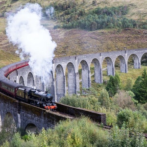 Glenfinnan Viaduct  Print - Steam Train - Scottish Gift - United Kingdom Photography