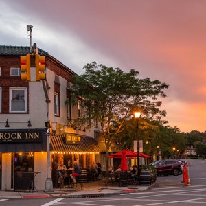 Downtown Glen Rock New Jersey at Sunset - Bergen County - New Jersey Photography