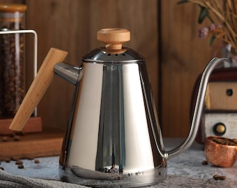 Stainless Steel Pour Over Kettle with Thermometer | Induction Stovetop Coffee Maker