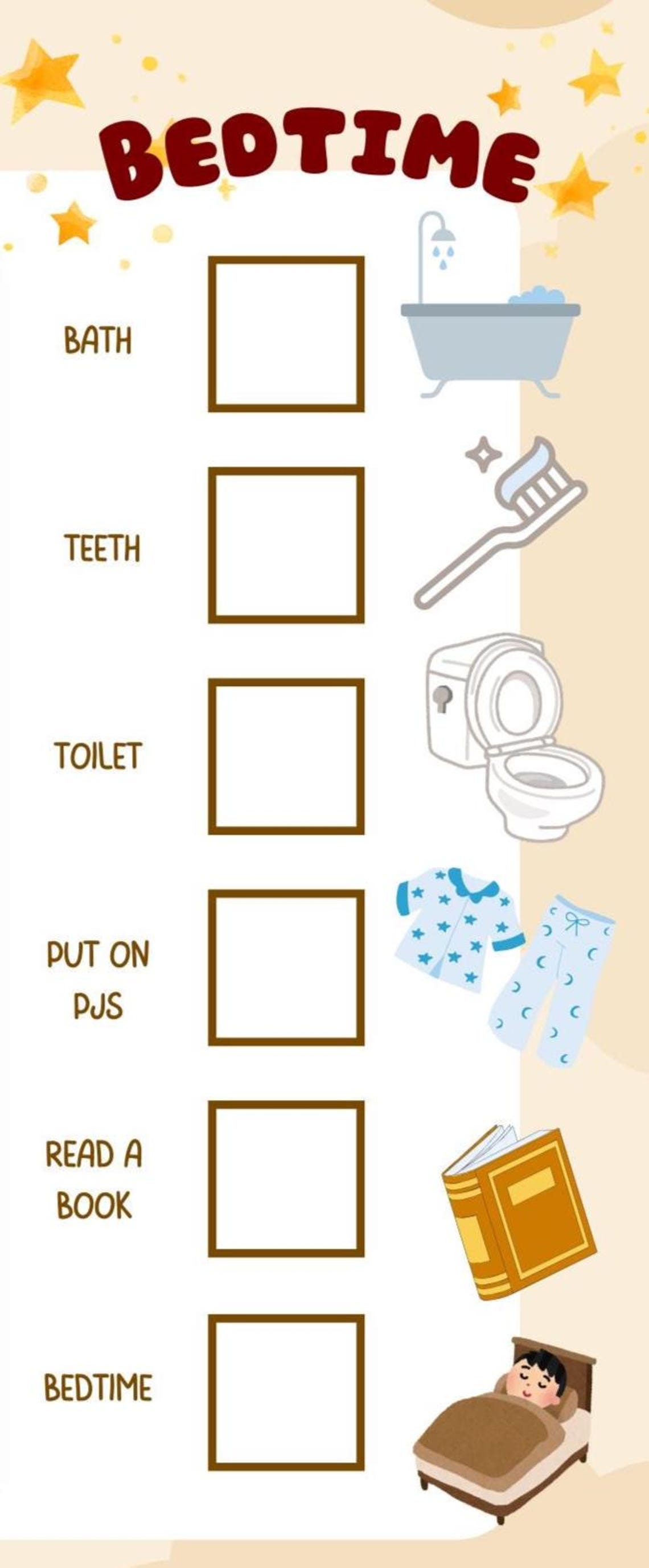 Daily Toddler Routine Chart Printable | Morning & Bedtime Visual ...