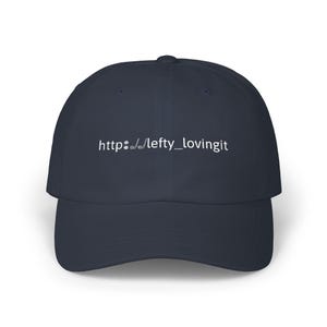 Golf Cap, https:// lefty_lovingit golf Dad Cap, Embroidered Dad Hat, gift for golfer, colour options, golfers apparel, on/off course cap image 6