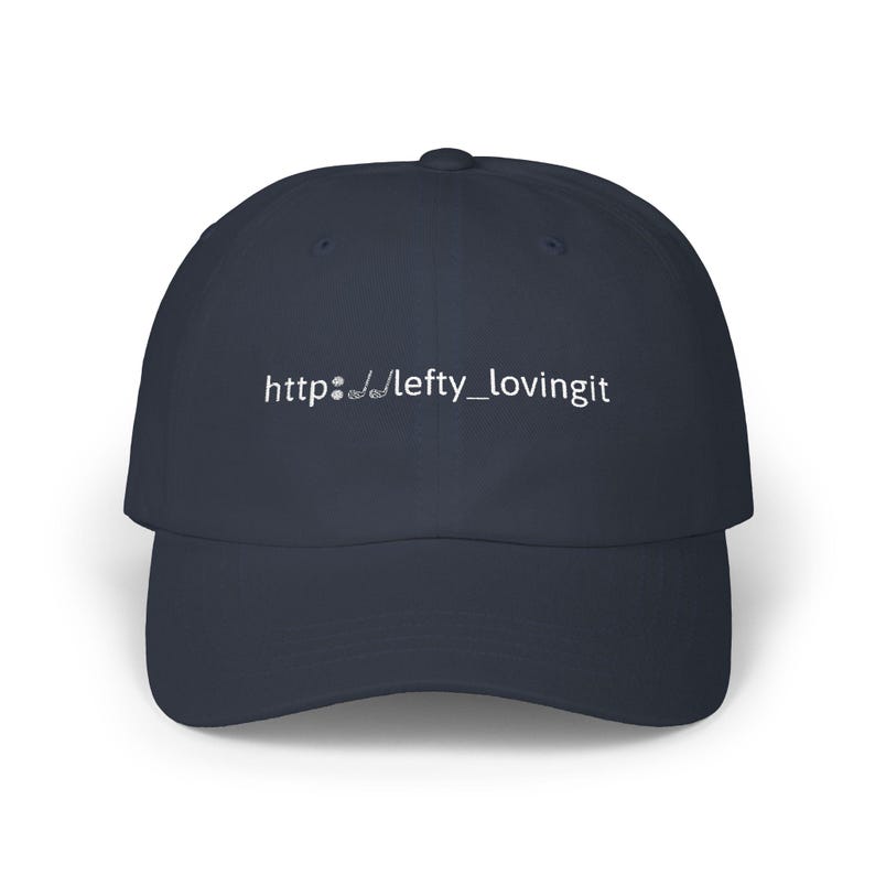 Golf Cap, https:// lefty_lovingit golf Dad Cap, Embroidered Dad Hat, gift for golfer, colour options, golfers apparel, on/off course cap image 6