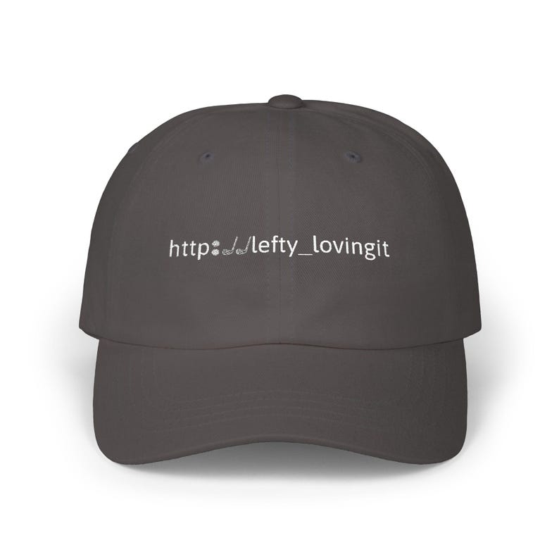 Golf Cap, https:// lefty_lovingit golf Dad Cap, Embroidered Dad Hat, gift for golfer, colour options, golfers apparel, on/off course cap image 5