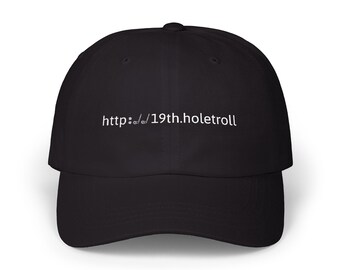 Golf funny Cap, https:// 19th.holetroll golf Cap, Embroidered Dad Cap, gift for golfer, colour options, golfers apparel, gift for him