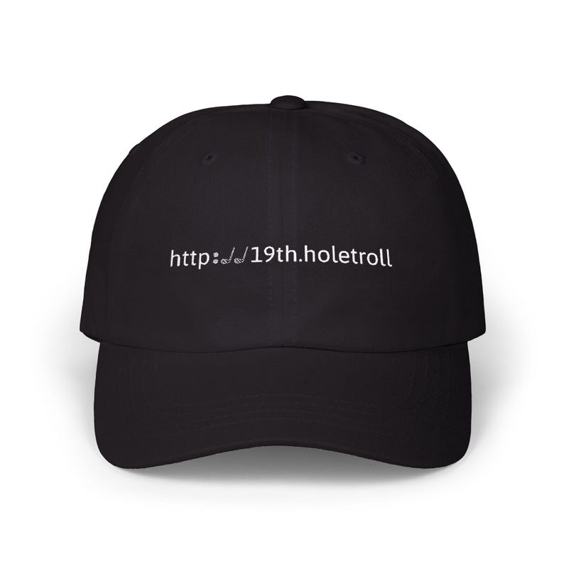 Gorra divertida de golf, https:// 19th.holetroll gorra de golf, gorra bordada para papá, regalo para golfista, opciones de color, ropa de golf, regalo para él imagen 1