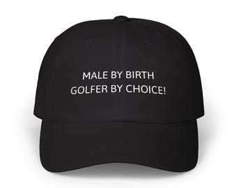 Gorra de golf, HOMBRE de nacimiento GOLFISTA por elección, Gorra bordada estilo "papá", regalo para golfista, varias opciones de color, ropa de golf, gorra para dentro y fuera del campo
