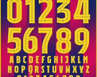 Barcelona 2025-26 UCL Font Vector Jersey svg,eps,png,ai,pdf (Digital Download) FREE LOGO