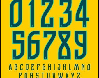 Pacchetto di font per la maglia della Coppa del Mondo Brasile 2026, otf, ttf, svg, pdf, eps, ai, png 300 dpi (download digitale)