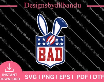 Bad Bunny Football SVG, PNG, Cricut Cut Files (Digital Download