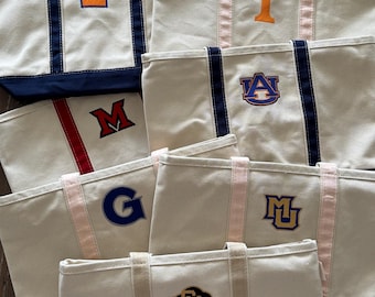 Custom College Tote, Embroidered University Gift, Graduation Gift