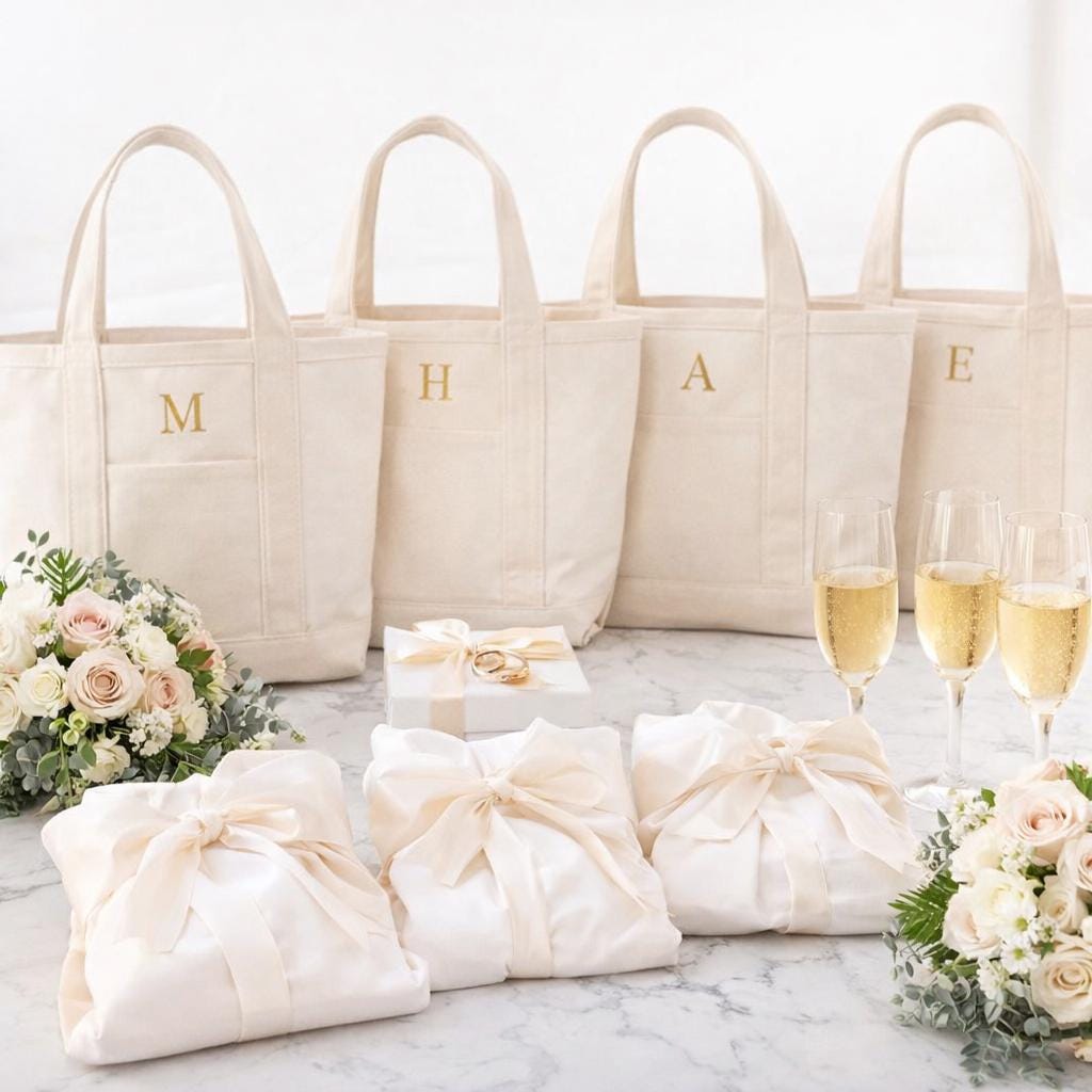 Personalized Embroidered Canvas Tote Bag, Bridesmaid Bachelorette ...
