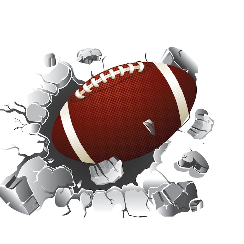 Football Wall Decal - Etsy