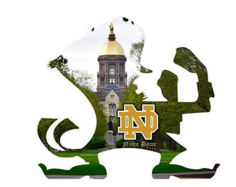 Notre Dame Wall Decal, Notre Dame Photo, Lucky Leprechaun, Home Decor, Sports Decals, Notre Dame Decor, Photo by Abby Smith, ND Fan Art