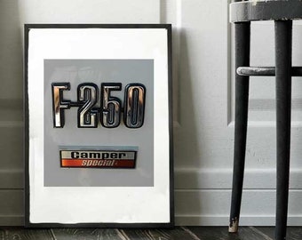 F-250 Photography, Vintage Truck Photo, Ford Photography, Ford Truck Photo, Truck Decor,Man Cave, Photo by Abby Smith, Unframed Truck Print