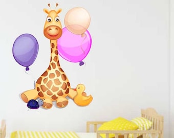 Giraffe Nursery Decal: Baby Shower Wall Decor