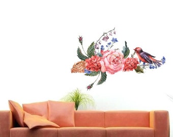 Vintage Flower Wall Decal, Vintage Floral Decal, Vinyl Wall Decal, Vintage Flowers, Home Decor, Infinite Graphics, Vinyl Graphics, Wall Art