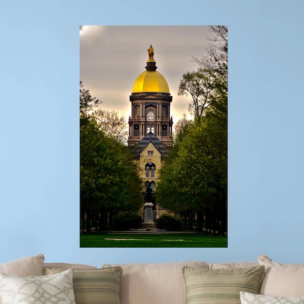 Notre Dame University, ND Wall Decal, Vinyl Wall Decal, Golden Dome, Fighting Irish, Infinite Graphics, Wall Graphics, Notre Dame