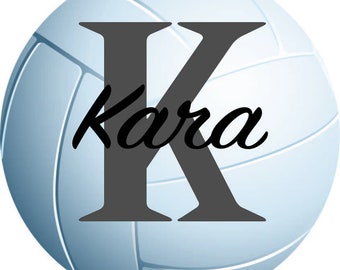Volleyball Wall Decal, Personalized Volleyball Decal, Volleyball Sticker, Customized Decal, Vinyl Wall Decal, Sports Decor, Volleyball Art
