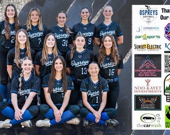 Custom Vinyl Team Banner: Photo & Logo, Team Sponsor Banner