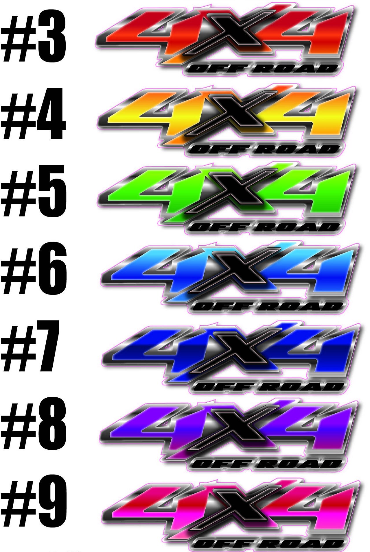 4x4 Off Road Decal, Truck Decal, 4x4 Decal, Vinyl Vehicle Decal, Truck