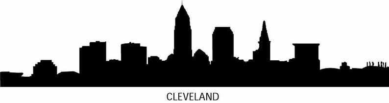 Skyline Silhouette City Skyline Decal City Wall Decals Cleveland NYC Vinyl Wall Decals Infinite Graphics Art Miami Skyline Detroit