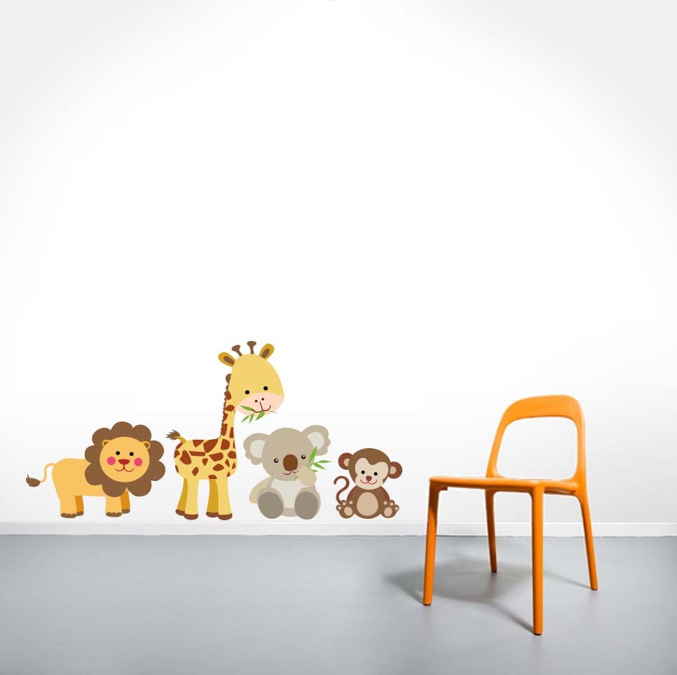 Jungle Animals wall decal baby nursery vinyl Jungle Animals wall decal baby nursery vinyl