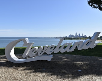 Cleveland Decal, Edgewater Park, Cleveland Photography, Vinyl Wall Decal, Home Decor, Cleveland Sign, Peel and Stick Decal, Cleveland Art